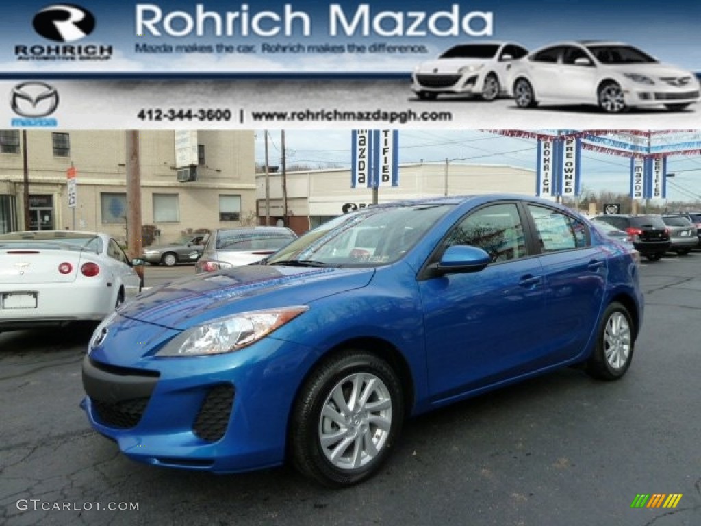 2012 MAZDA3 i Touring 4 Door - Sky Blue Mica / Black photo #1