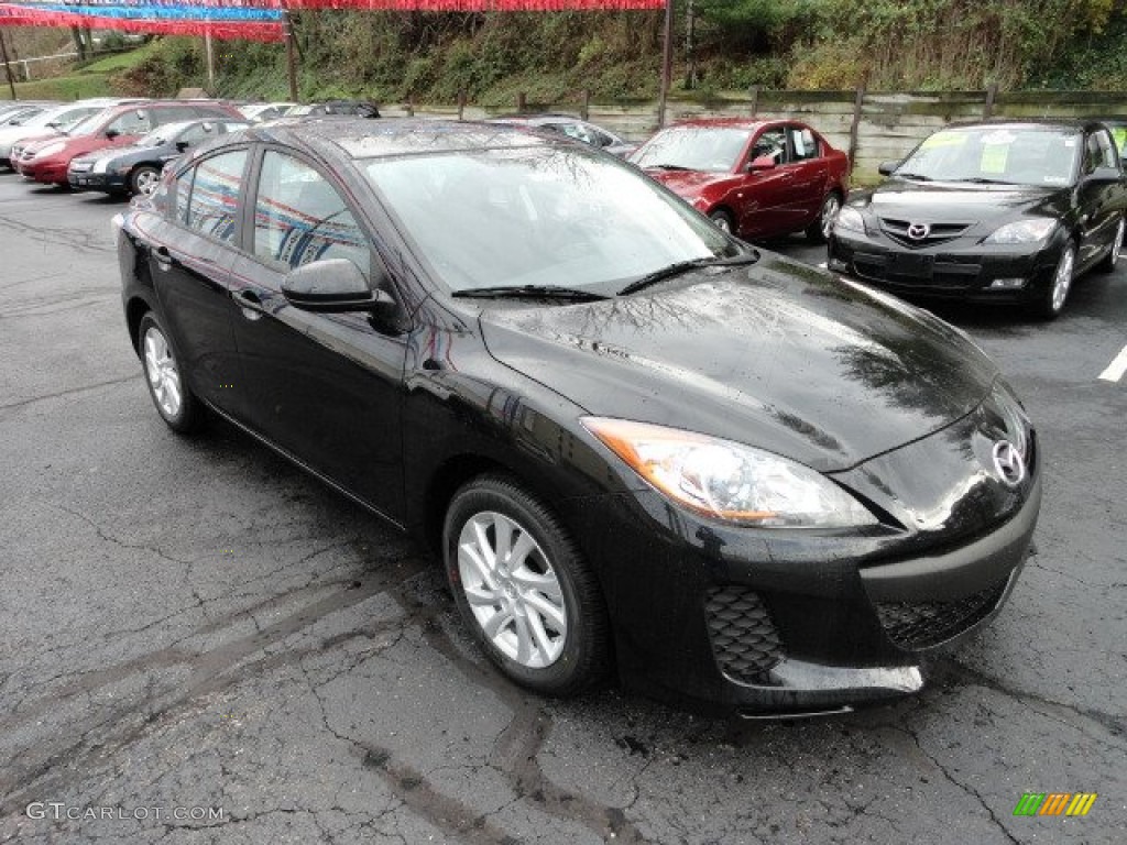 Black Mica 2012 Mazda MAZDA3 i Touring 4 Door Exterior Photo #57018450