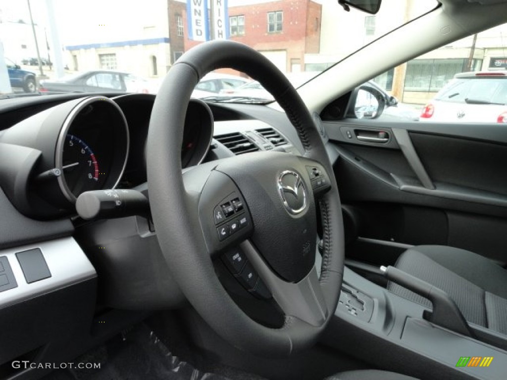 2012 Mazda MAZDA3 i Touring 4 Door Black Steering Wheel Photo #57018710