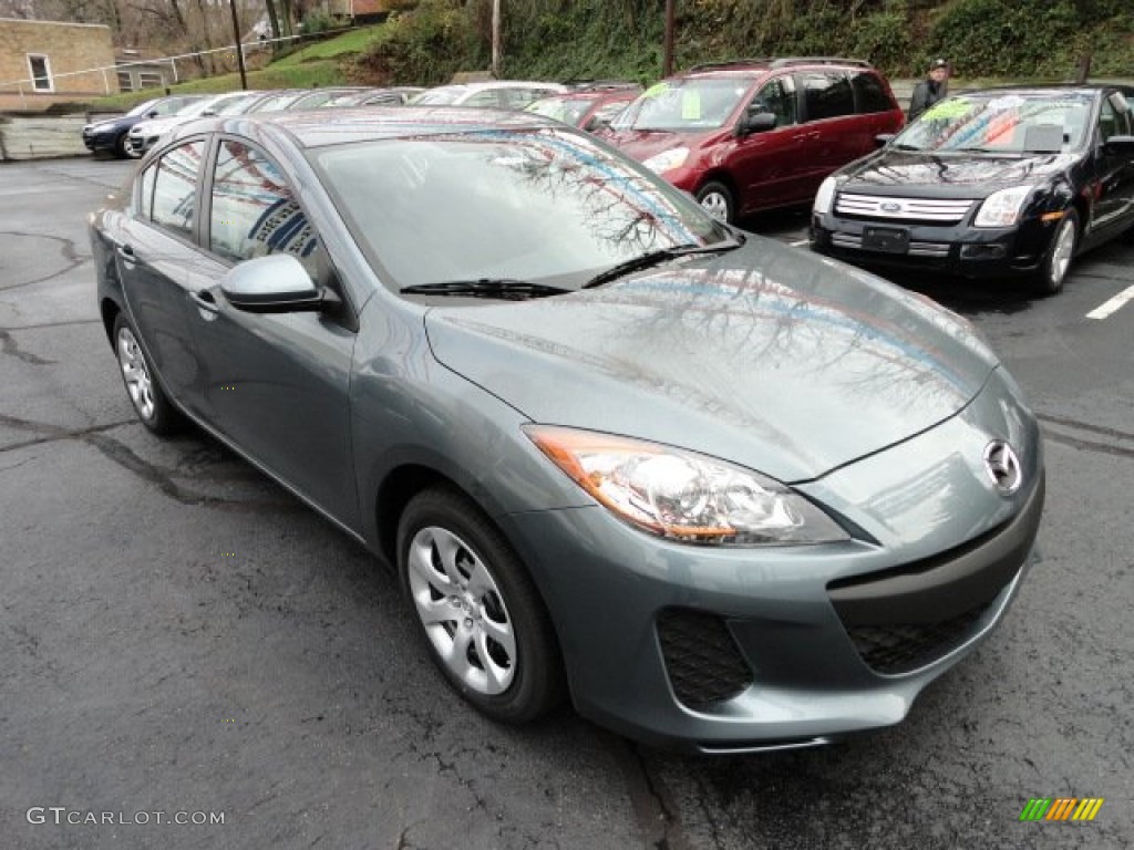 2012 MAZDA3 i Sport 4 Door - Dolphin Gray Mica / Black photo #7