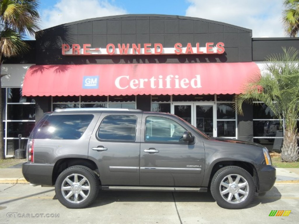 2010 Yukon Denali AWD - Storm Gray Metallic / Cocoa/Light Cashmere photo #1