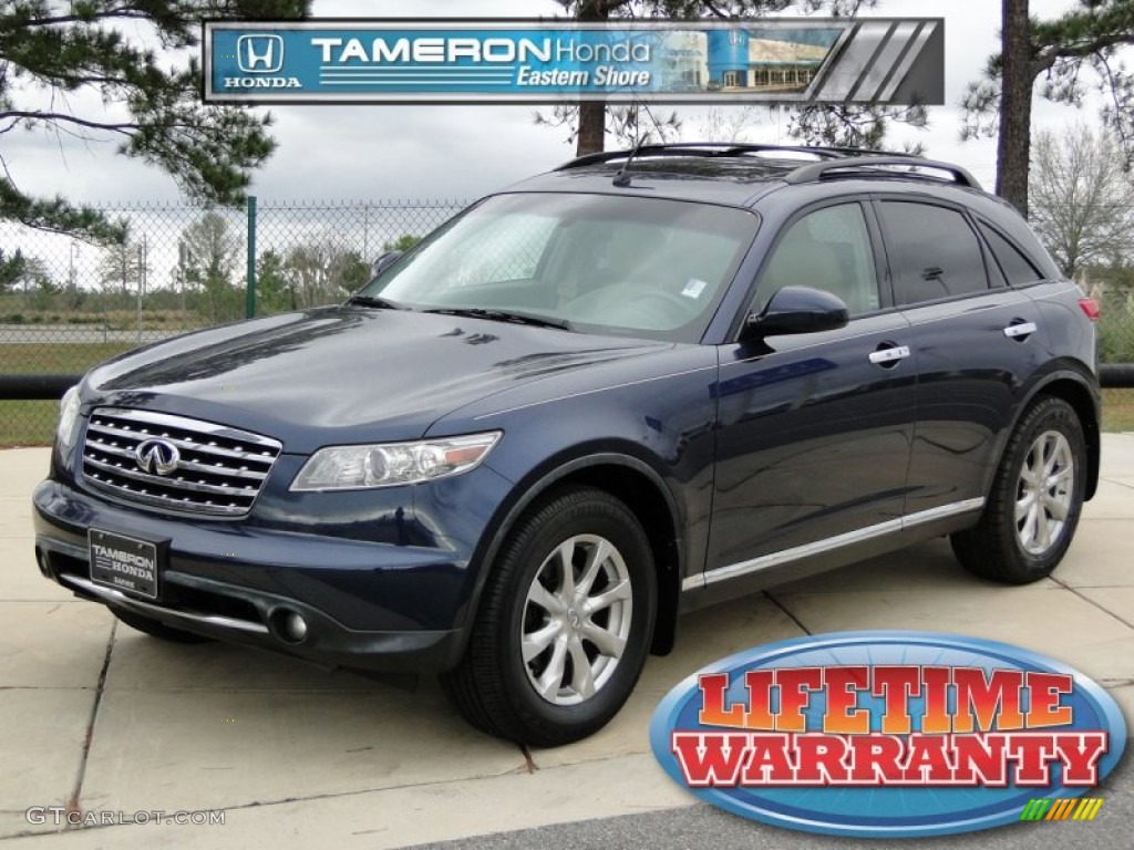 2007 FX 35 AWD - Sapphire Blue Metallic / Wheat photo #1