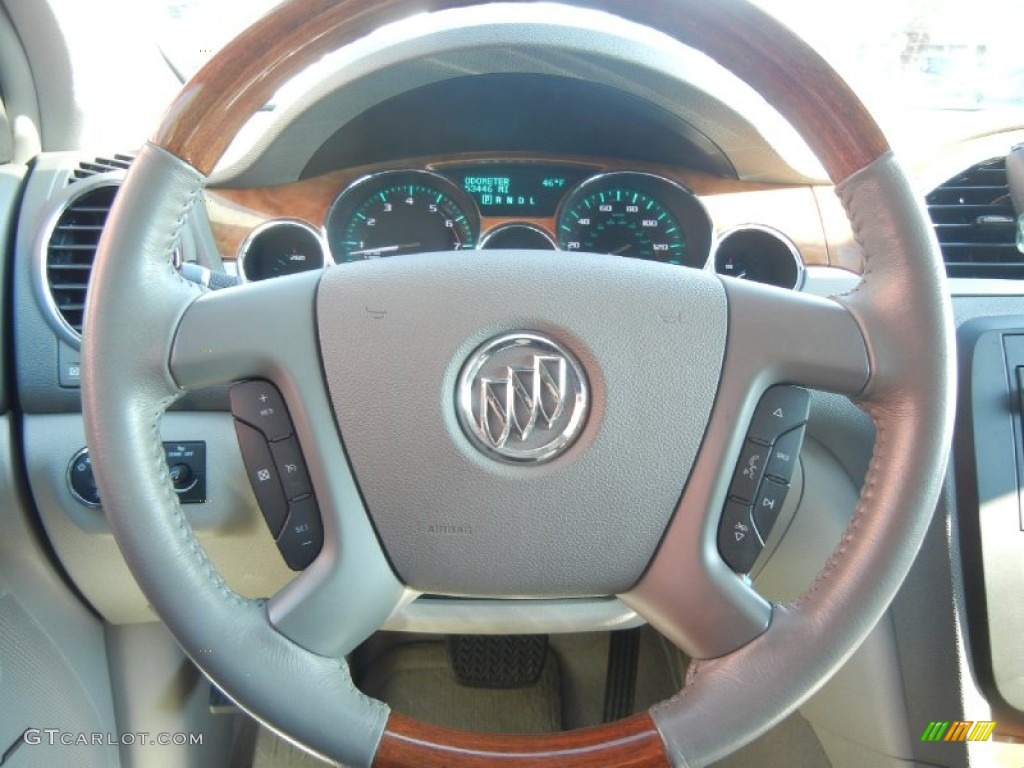 2009 Buick Enclave CX Dark Titanium/Titanium Steering Wheel Photo #57019934