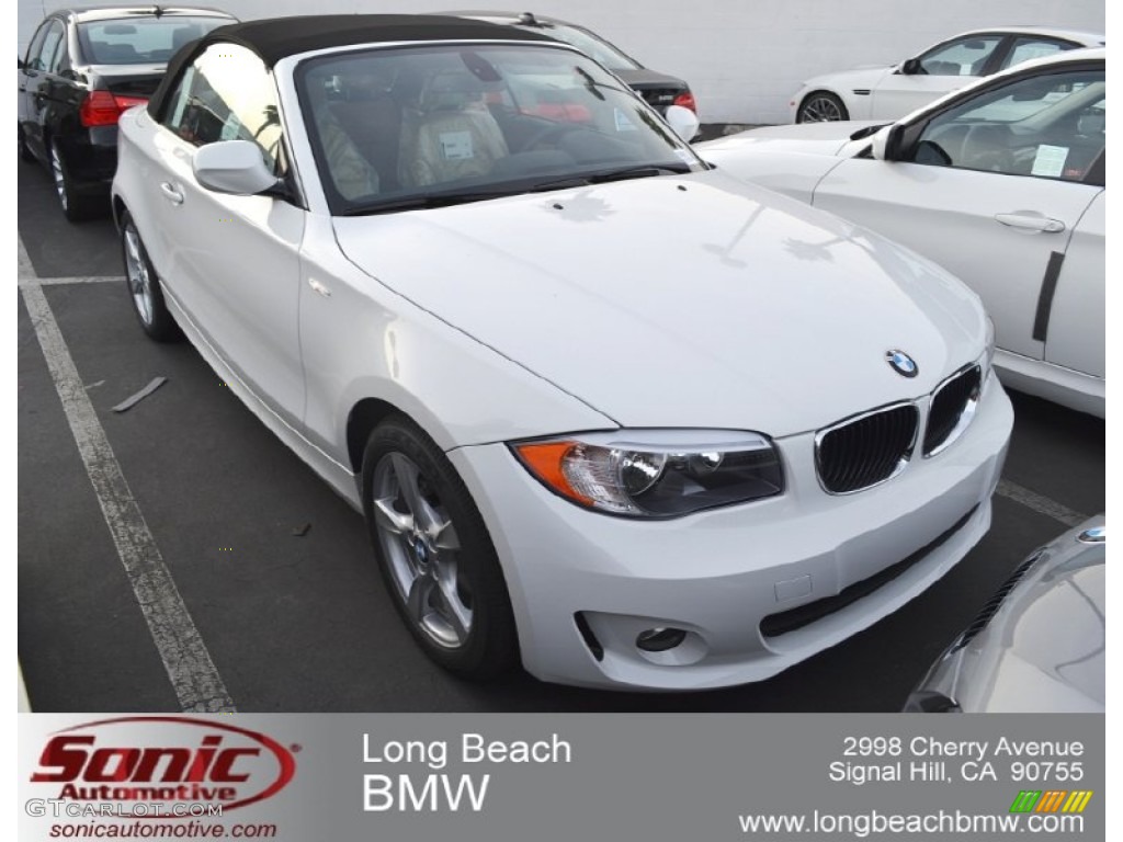 2012 1 Series 128i Convertible - Alpine White / Savanna Beige photo #8