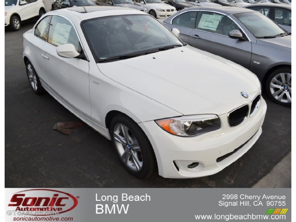 2012 1 Series 128i Coupe - Alpine White / Black photo #1