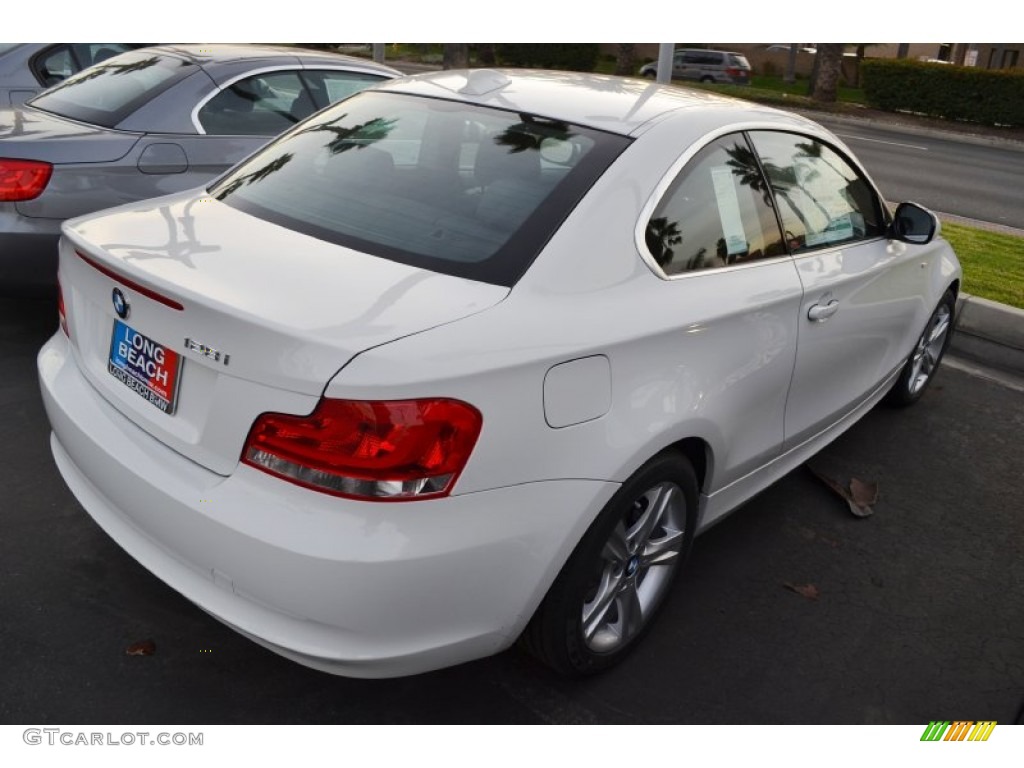 2012 1 Series 128i Coupe - Alpine White / Black photo #4