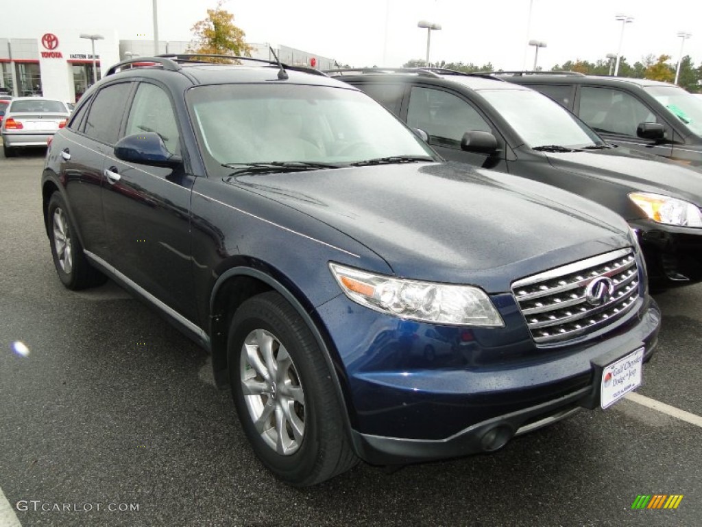 2007 FX 35 AWD - Sapphire Blue Metallic / Wheat photo #38