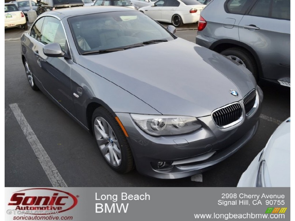 2012 3 Series 328i Convertible - Space Grey Metallic / Black photo #1