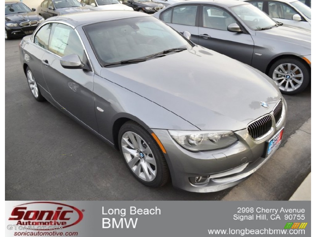 2012 3 Series 328i Convertible - Space Grey Metallic / Black photo #1