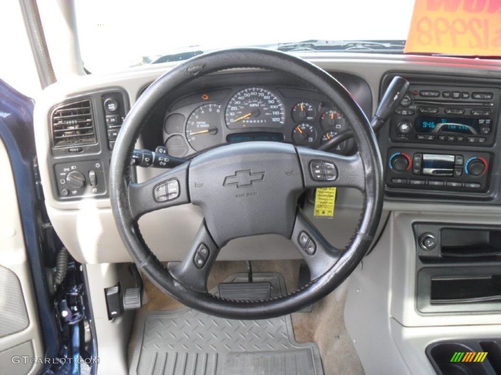 2006 Chevrolet Silverado 1500 LT Crew Cab 4x4 Medium Gray Steering Wheel Photo #57023069
