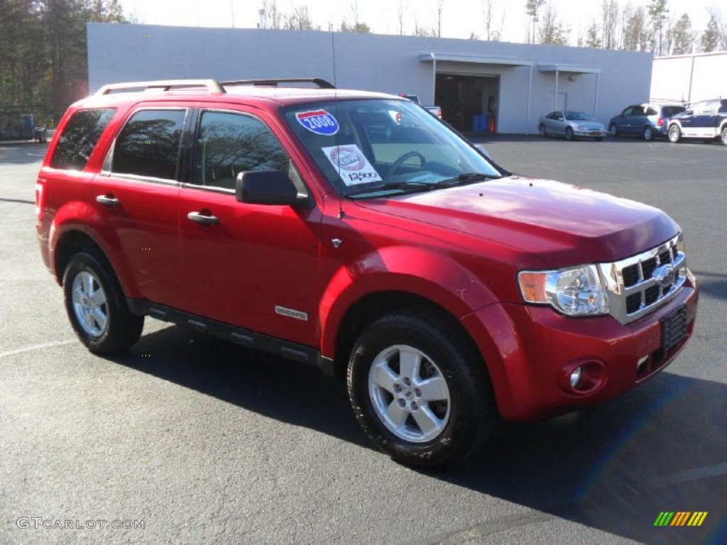 2008 Escape XLT V6 4WD - Redfire Metallic / Stone photo #5