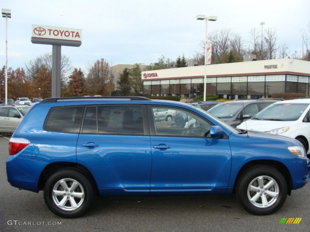 2009 Highlander V6 4WD - Blue Streak Metallic / Ash photo #1