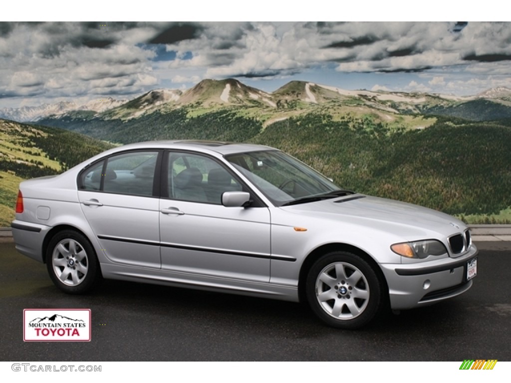 2002 3 Series 325i Sedan - Titanium Silver Metallic / Grey photo #1