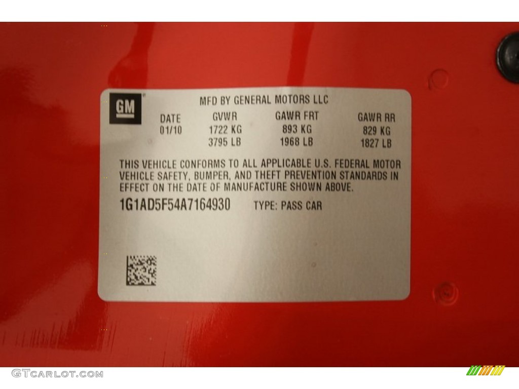 2010 Cobalt LT Sedan - Victory Red / Ebony photo #18