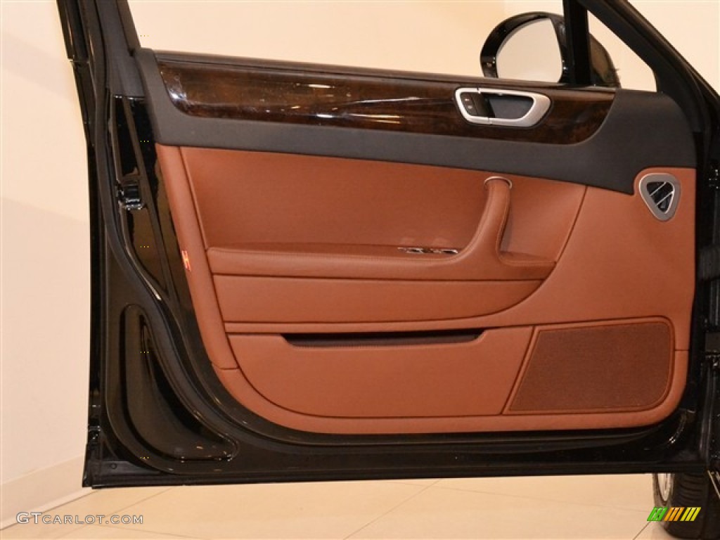 2010 Bentley Continental Flying Spur Standard Continental Flying Spur Model Cognac/Beluga Door Panel Photo #57030666