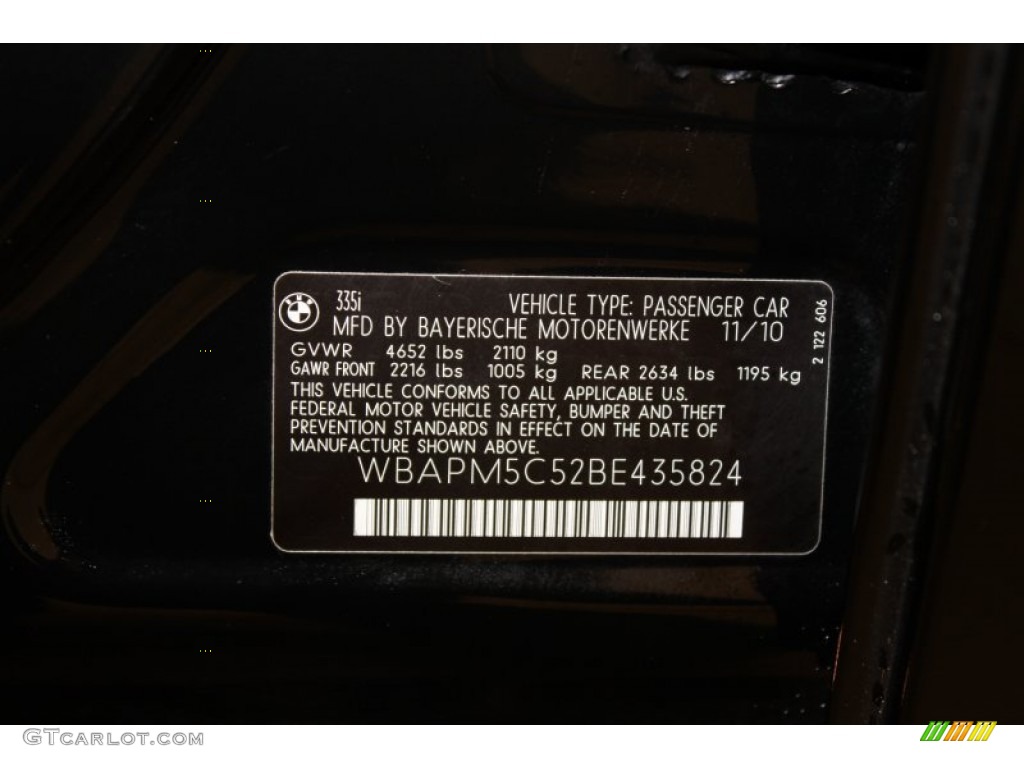 2011 3 Series 335i Sedan - Jet Black / Black photo #27