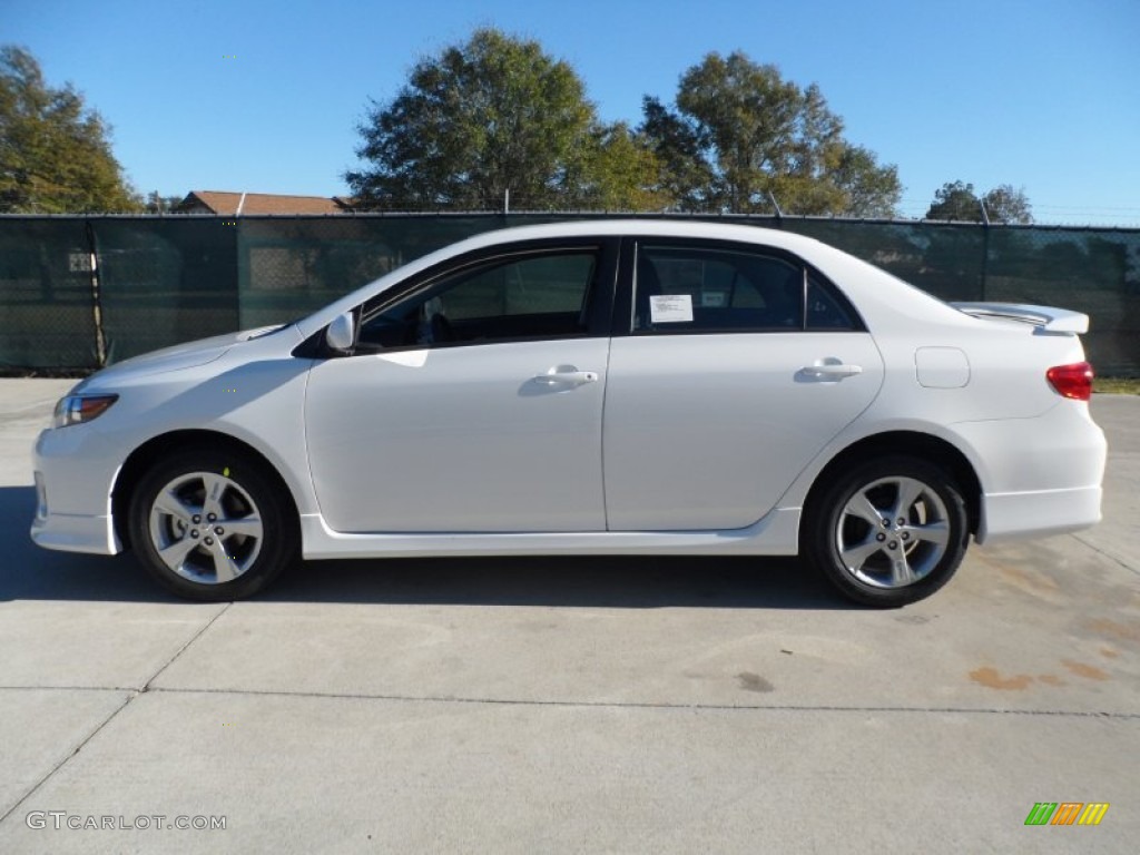 2011 Corolla S - Super White / Dark Charcoal photo #6