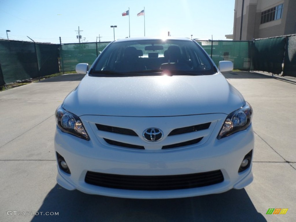 2011 Corolla S - Super White / Dark Charcoal photo #8