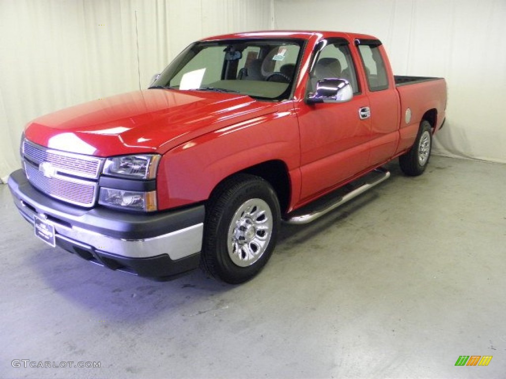 2007 Silverado 1500 Classic LT Extended Cab - Victory Red / Tan photo #3