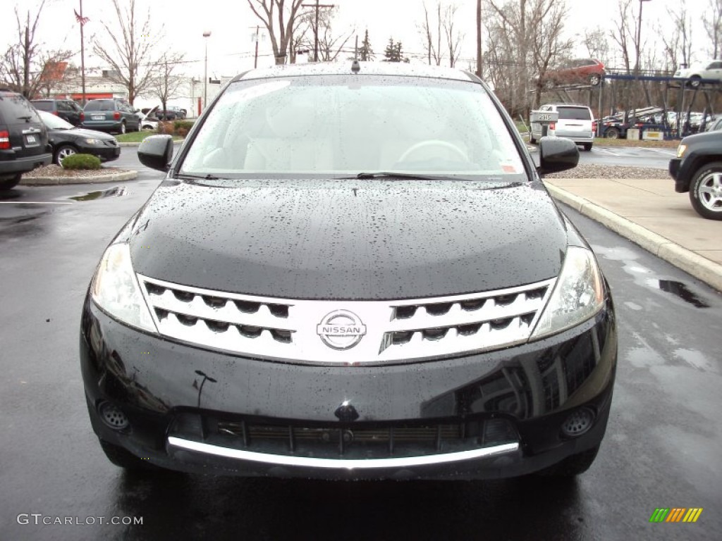 2007 Murano S AWD - Super Black / Cafe Latte photo #22