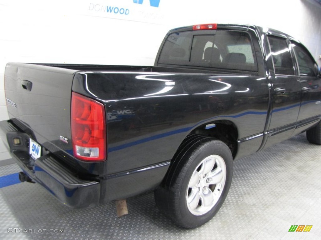 2004 Ram 1500 SLT Quad Cab - Black / Dark Slate Gray photo #4