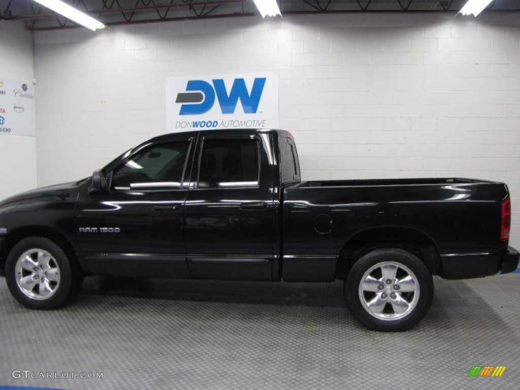 2004 Ram 1500 SLT Quad Cab - Black / Dark Slate Gray photo #5