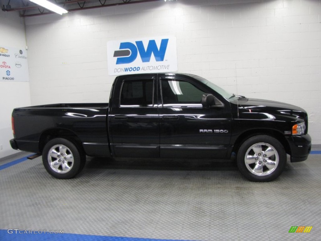 2004 Ram 1500 SLT Quad Cab - Black / Dark Slate Gray photo #6