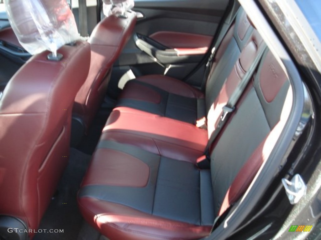 Tuscany Red Leather Interior 2012 Ford Focus SE Sport Sedan Photo #57038630
