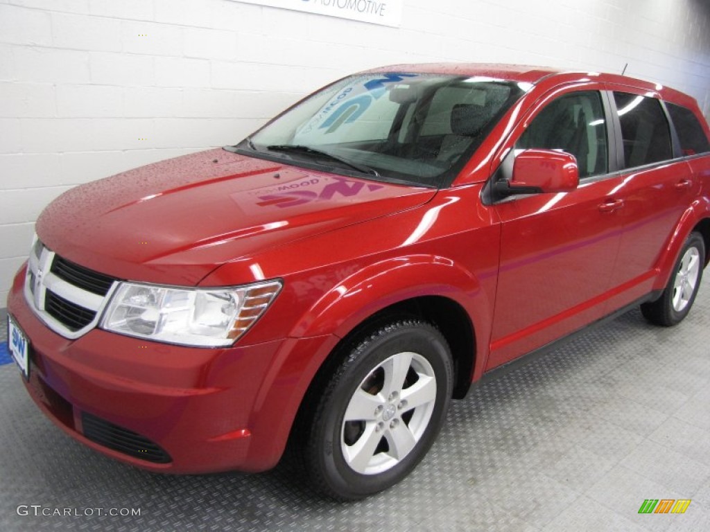 2009 Journey SXT - Inferno Red Crystal Pearl / Dark Slate Gray/Light Graystone photo #2