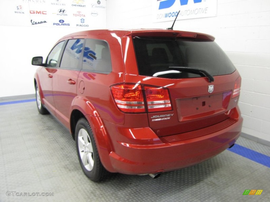 2009 Journey SXT - Inferno Red Crystal Pearl / Dark Slate Gray/Light Graystone photo #4