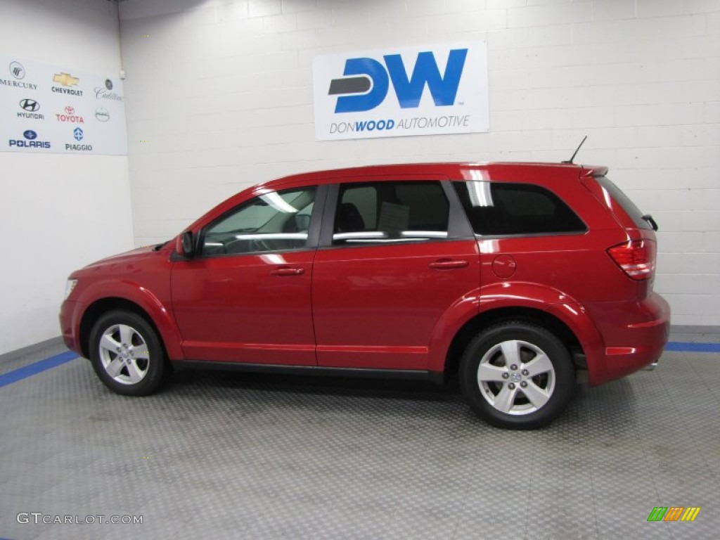 2009 Journey SXT - Inferno Red Crystal Pearl / Dark Slate Gray/Light Graystone photo #5
