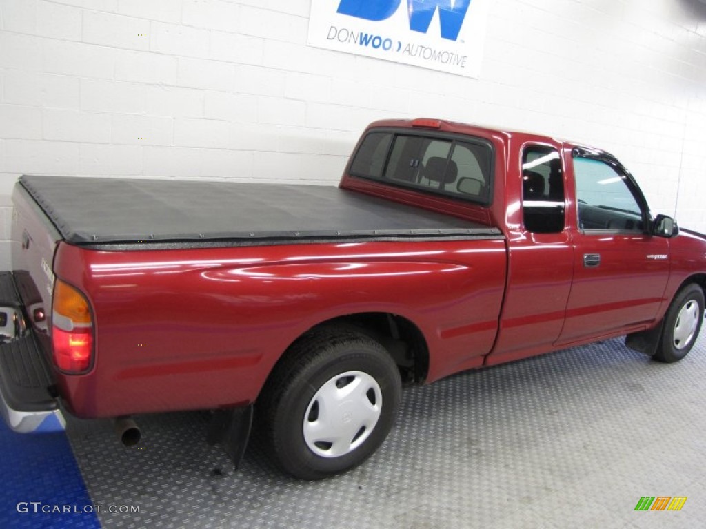 2000 Tacoma SR5 Extended Cab - Sunfire Red Pearl / Gray photo #4