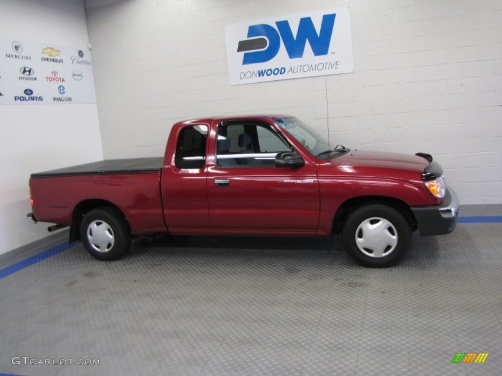 2000 Tacoma SR5 Extended Cab - Sunfire Red Pearl / Gray photo #6