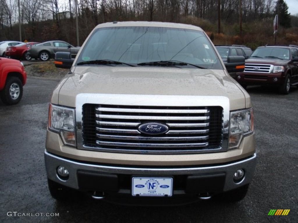 2011 F150 XLT SuperCab 4x4 - Pale Adobe Metallic / Pale Adobe photo #3