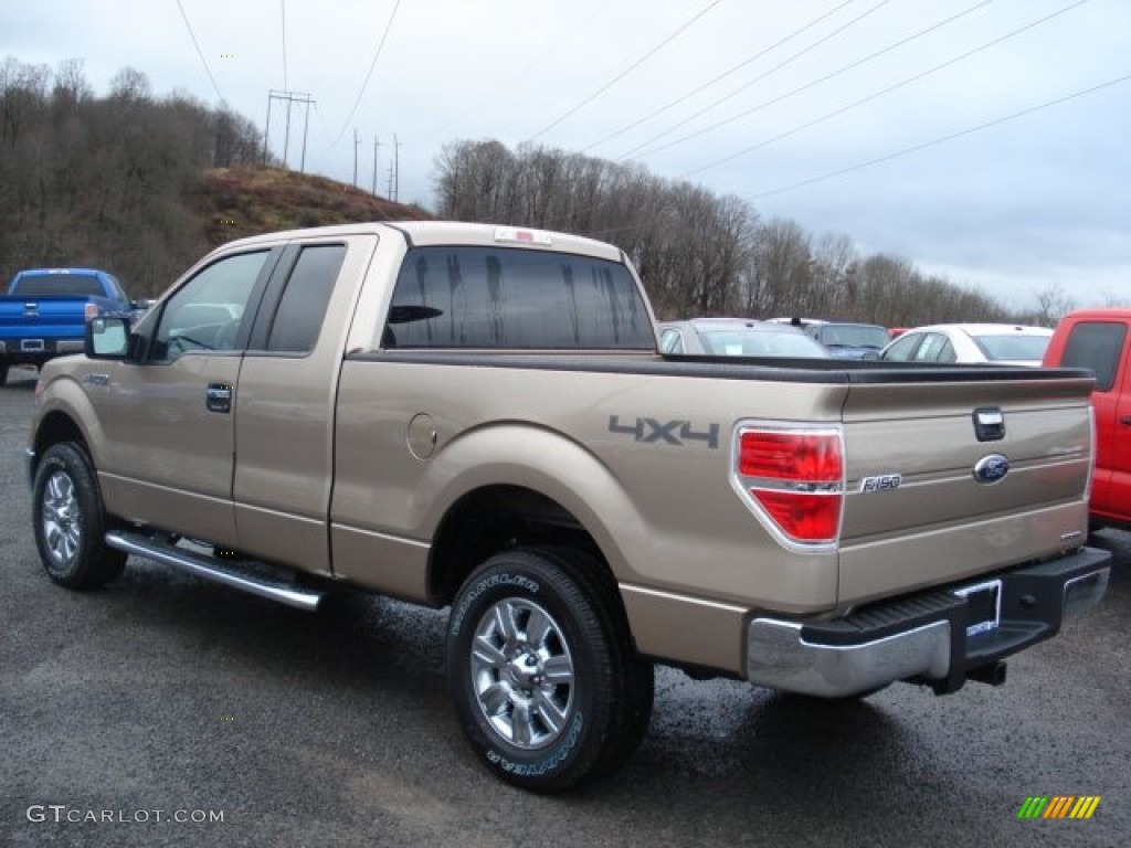 2011 F150 XLT SuperCab 4x4 - Pale Adobe Metallic / Pale Adobe photo #6