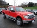 2011 Race Red Ford F150 XLT SuperCab 4x4  photo #2