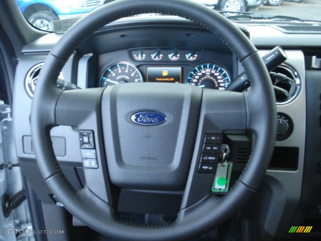 2011 Ford F150 XLT Regular Cab 4x4 Steel Gray Steering Wheel Photo #57041117