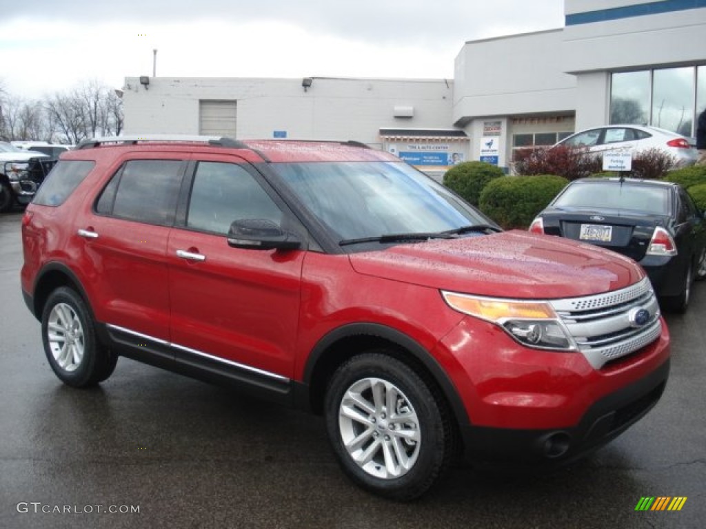 2012 Explorer XLT 4WD - Red Candy Metallic / Charcoal Black photo #2