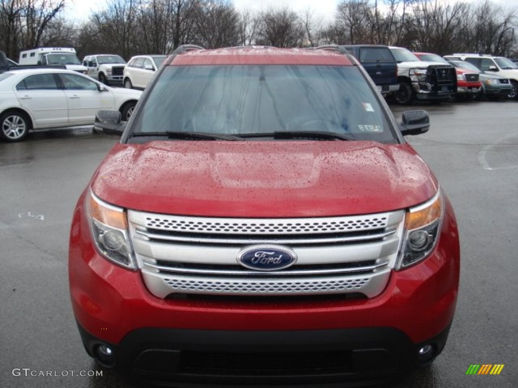 2012 Explorer XLT 4WD - Red Candy Metallic / Charcoal Black photo #3