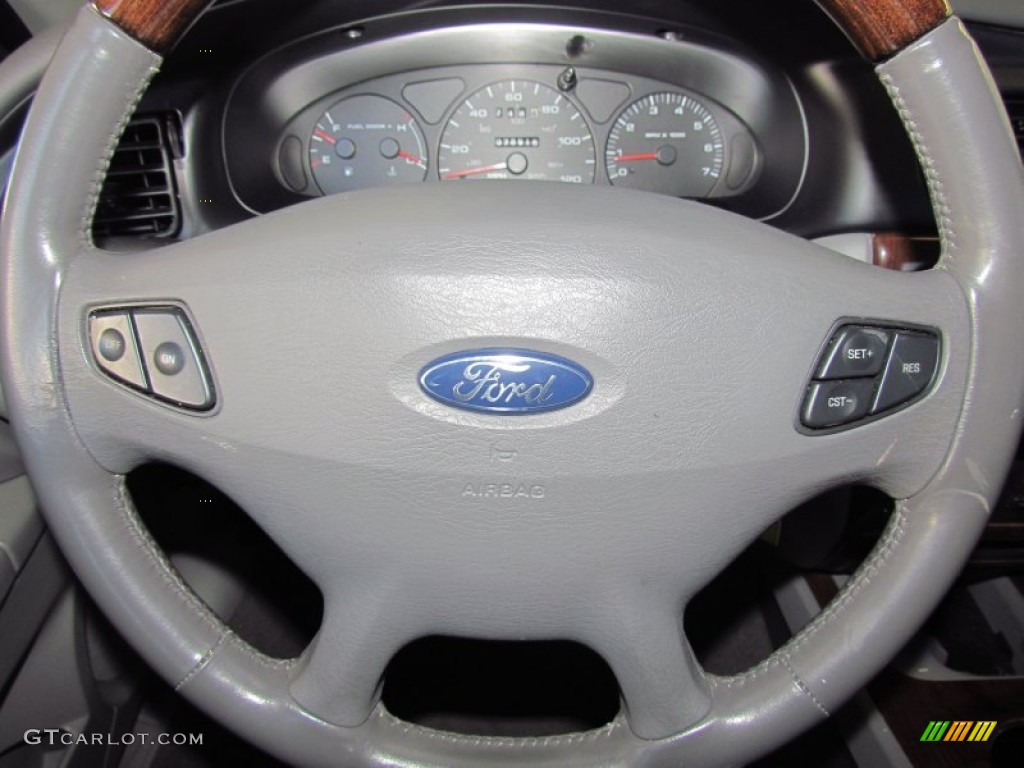 2002 Ford Taurus SEL Medium Graphite Steering Wheel Photo #57041732
