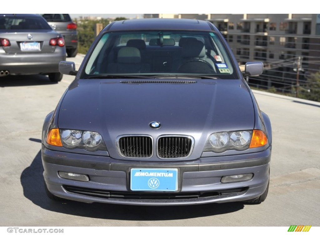 2000 3 Series 323i Sedan - Steel Blue Metallic / Grey photo #2