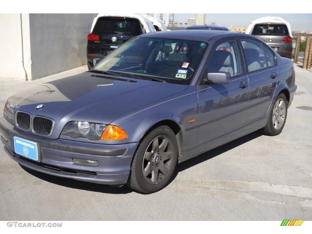 2000 3 Series 323i Sedan - Steel Blue Metallic / Grey photo #3