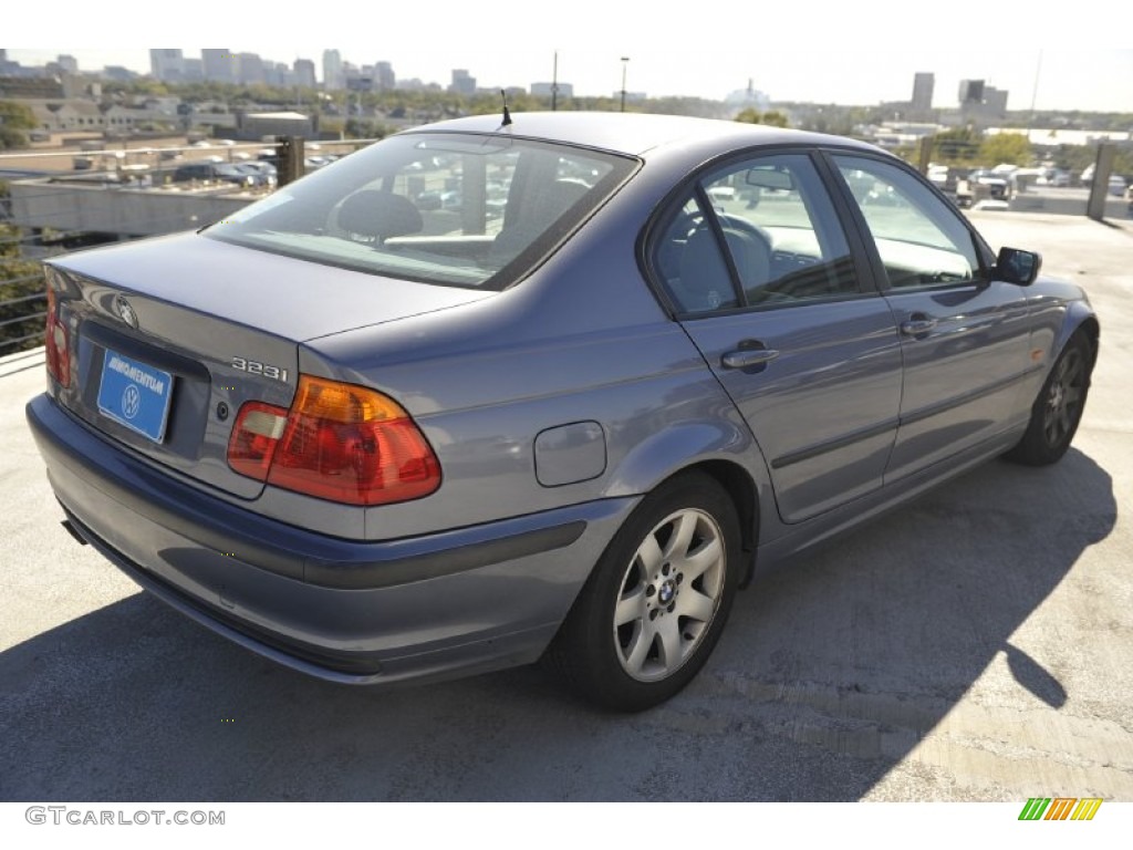 2000 3 Series 323i Sedan - Steel Blue Metallic / Grey photo #5