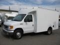 Oxford White 2006 Ford E Series Cutaway E350 Commercial Moving Van Exterior