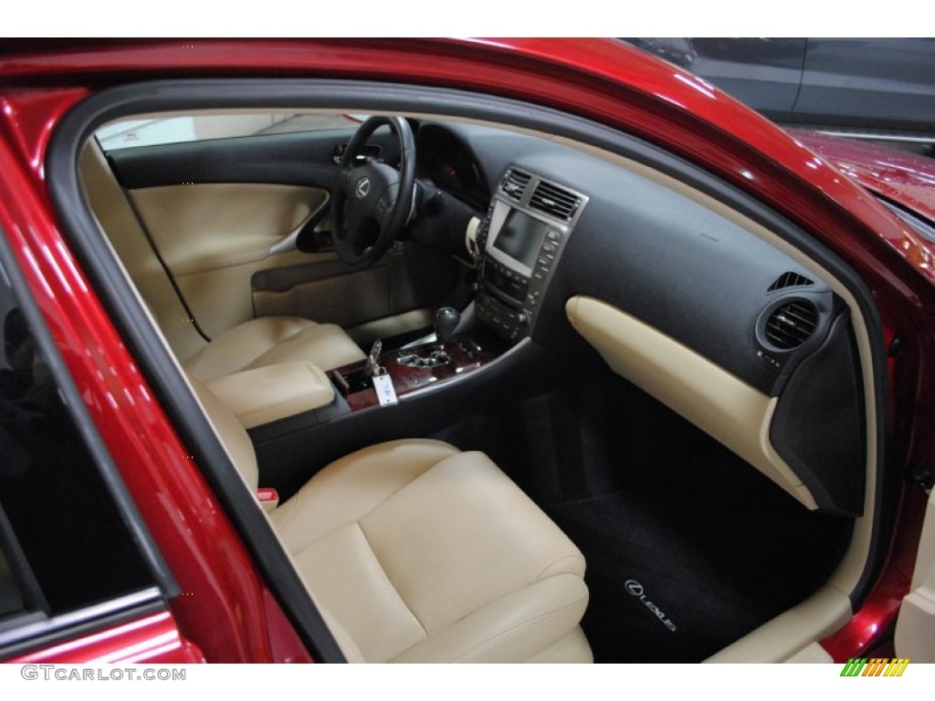 2008 IS 250 AWD - Matador Red Mica / Cashmere Beige photo #13