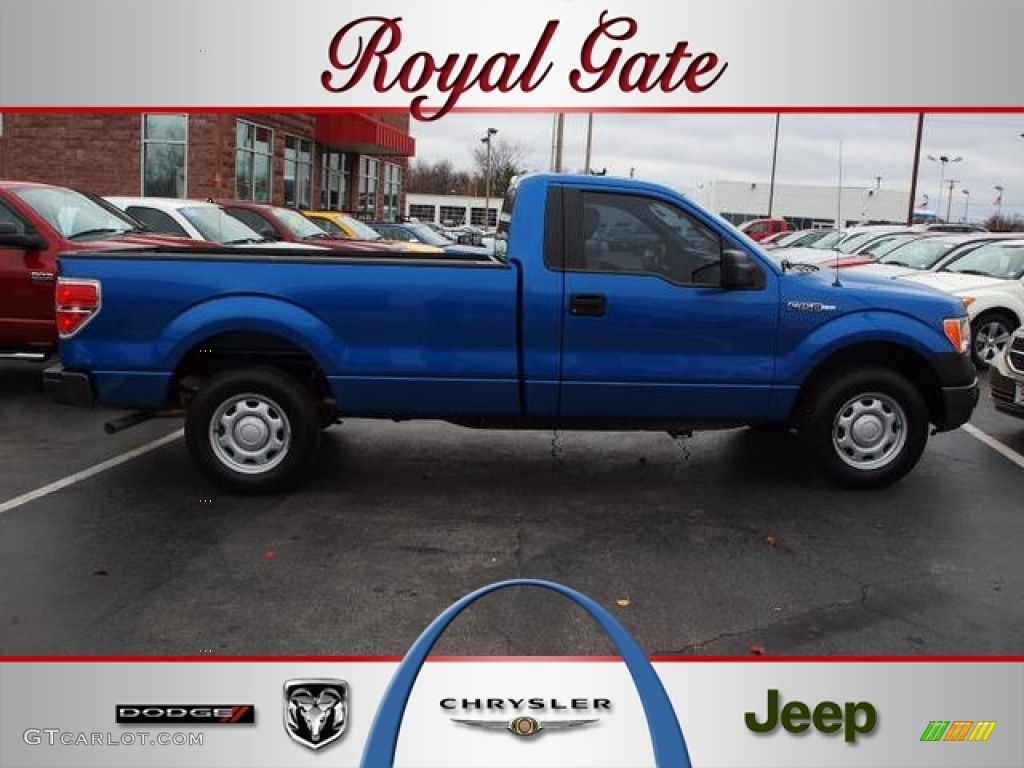 2010 F150 XL Regular Cab - Blue Flame Metallic / Tan photo #1