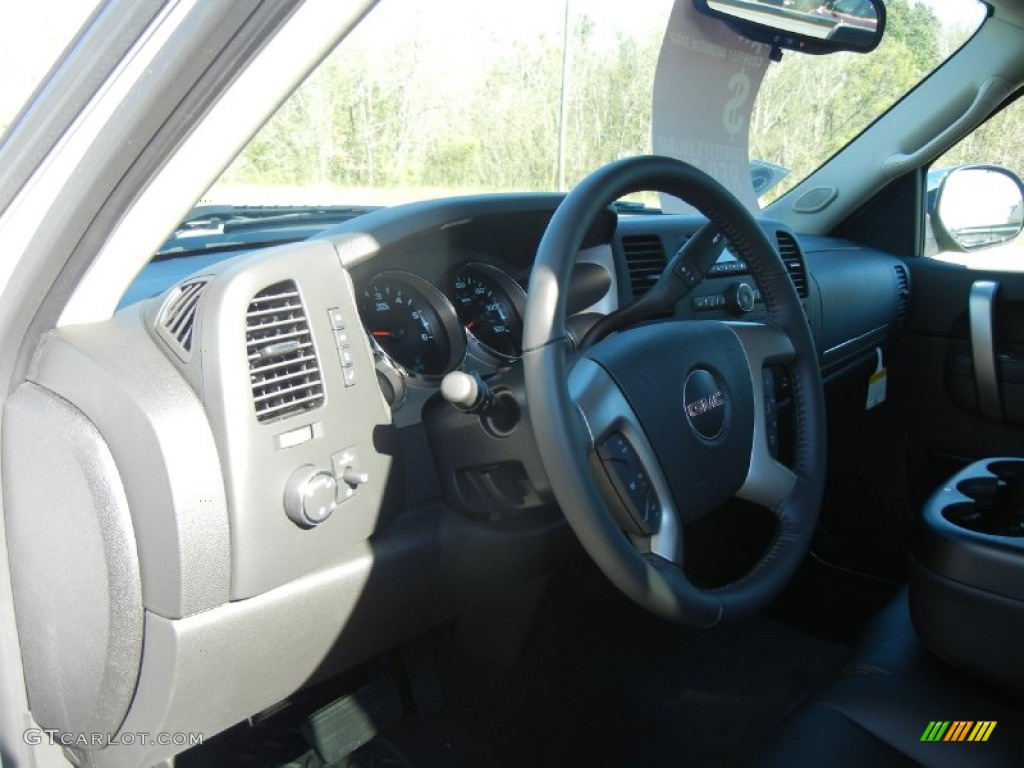 2012 Sierra 1500 SLE Crew Cab - Summit White / Ebony photo #8