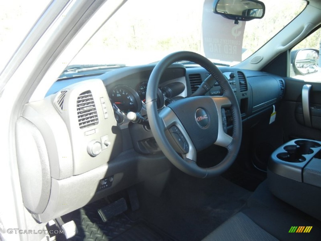 2012 Sierra 1500 SLE Crew Cab 4x4 - Summit White / Ebony photo #8