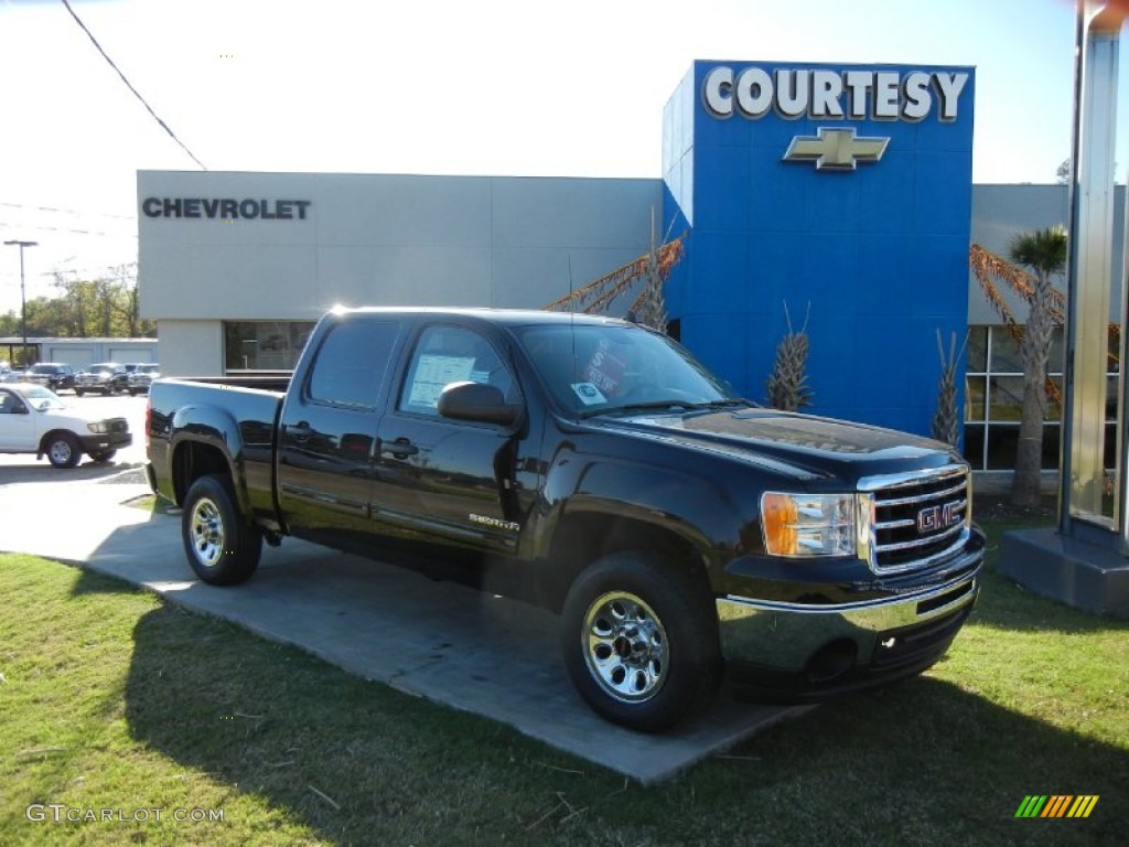2012 Sierra 1500 SL Crew Cab - Onyx Black / Dark Titanium photo #1