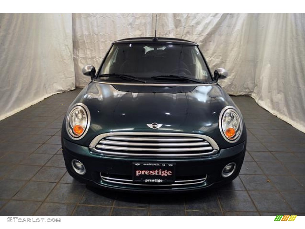 2010 Cooper Convertible - British Racing Green Metallic / Punch Carbon Black Leather photo #24